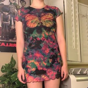 Dolls Kill X dELiA*s Rainbow Butterfly Dress